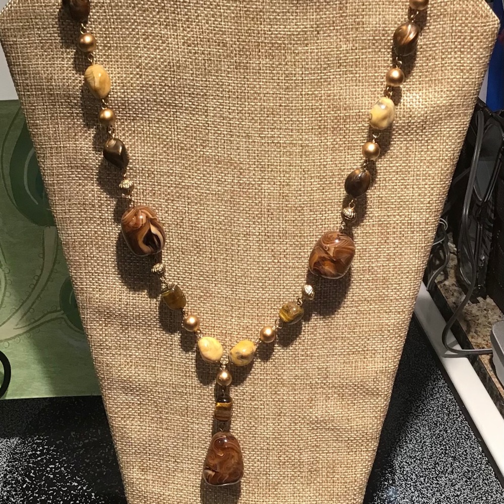 4 for $25. Tribal Flare Necklace in Natural Colors